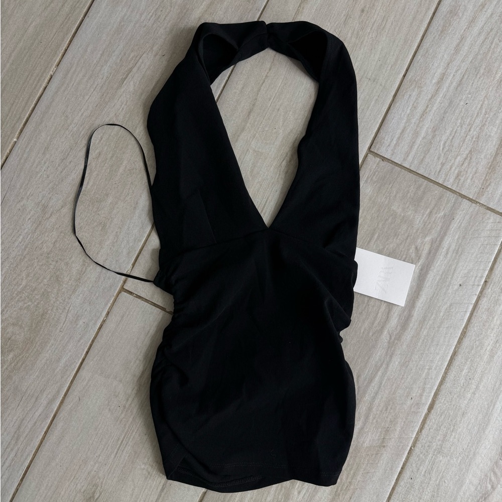 Zara Black Halter